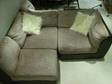 5 PIECE modular sofa Brown fabric and leather 5 piece....