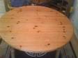 SOLID EXTENDABLE circular Antique pine table I have a....
